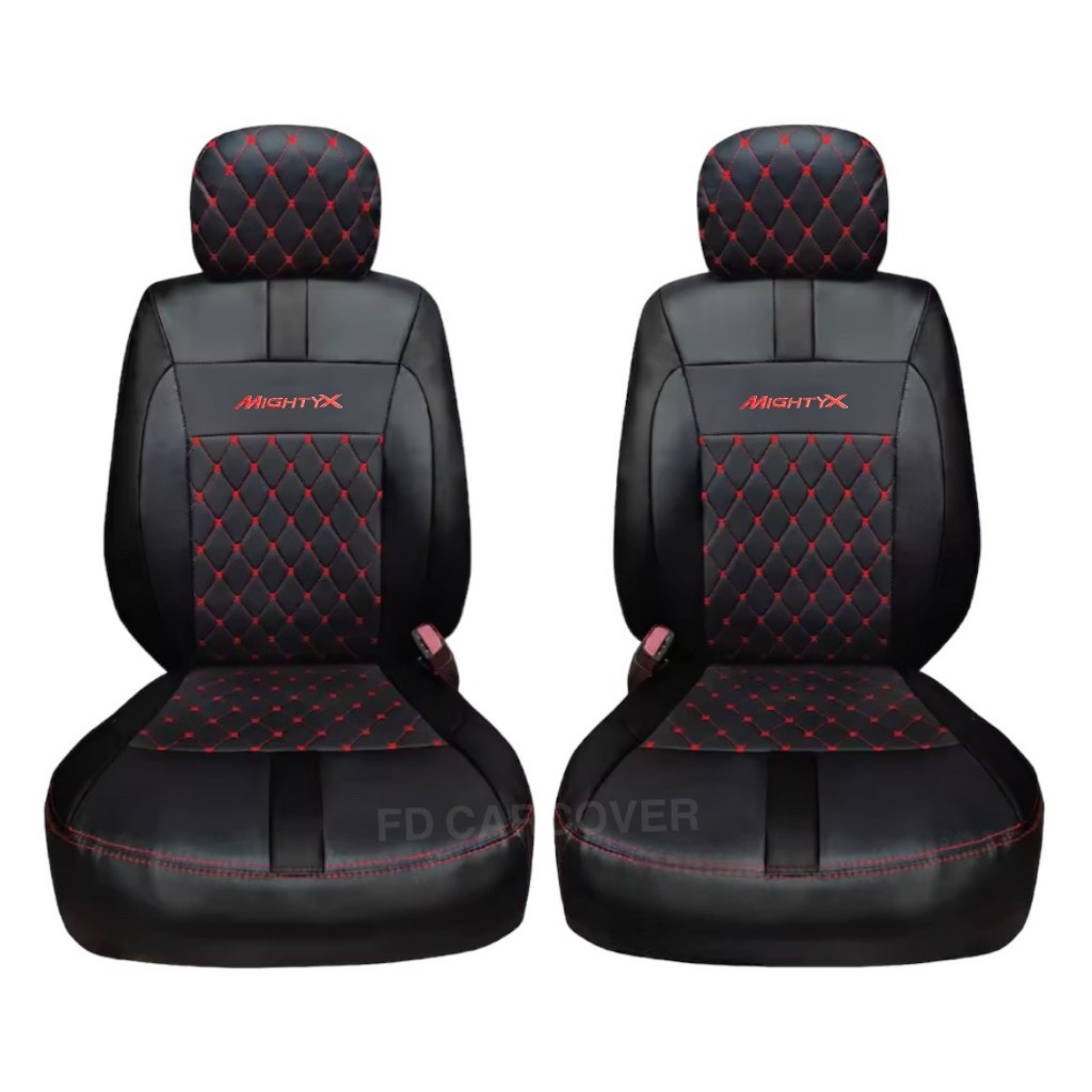 ชุดหุ้มเบาะรถยนต์ ขนาดตรงรุ่น MIGHTY-X แบบสวมทับ คู่หน้า