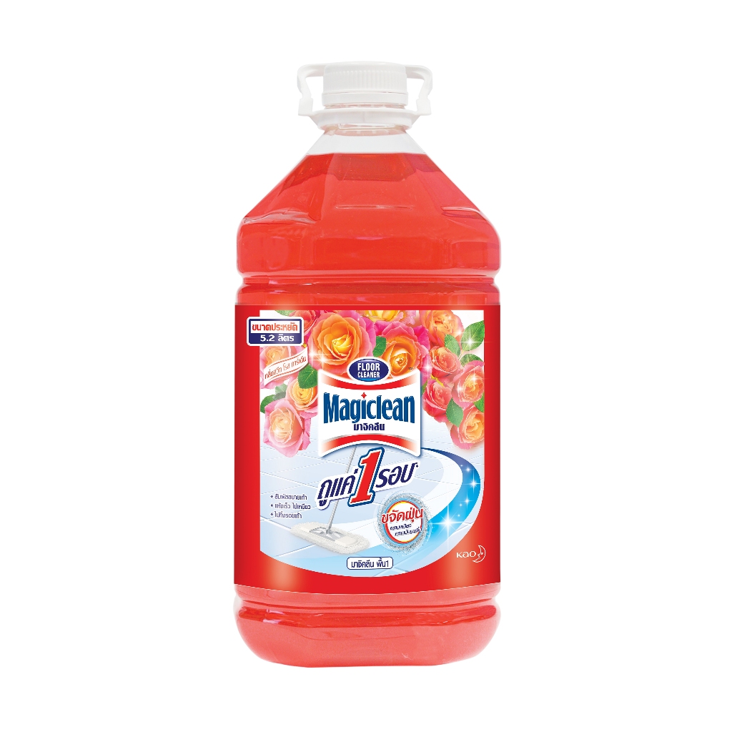 Magiclean มาจิคลีน ผลิตภัณฑ์ทำความสะอาดพื้น กลิ่นสวีท โรส การ์เด้น 5200 มล. (8851818036611)
