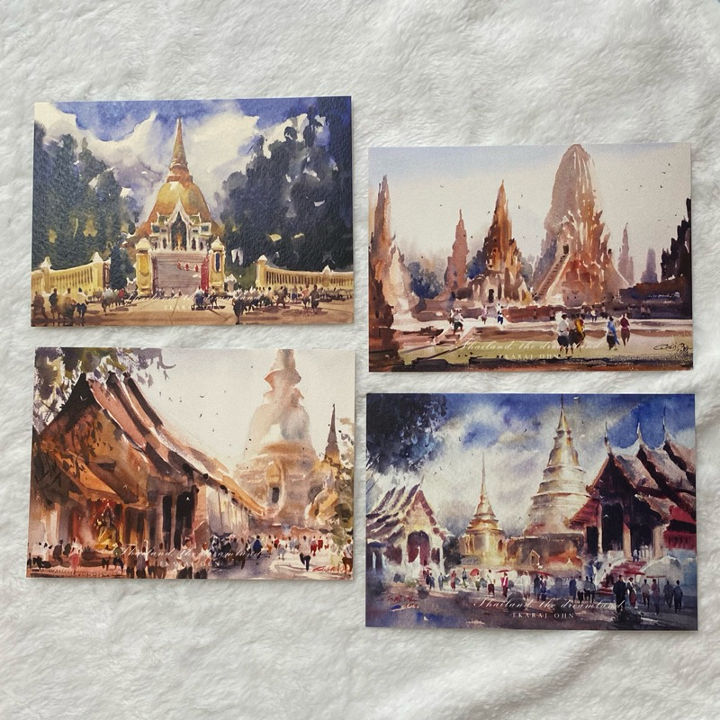 โปสการ์ดวัดดัง ประจำจังหวัด อยุธยา นครปฐม เชียงใหม่