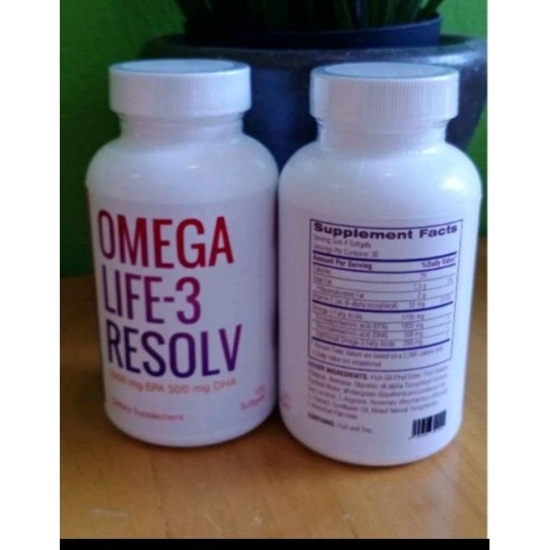 unicity โอเมก้า3 resolv omega life 3 ขนาดเล็ก 120แคปซูล สินค้านำเข้าแท้100%