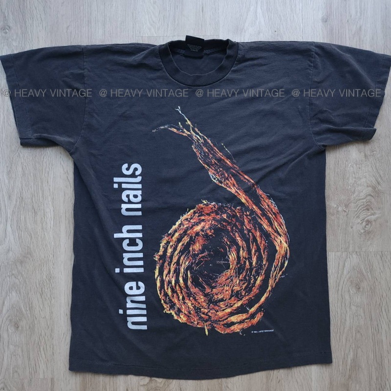 NINE INCH NAILS 1995 เสื้อทัวร์ โปรโมท อัลบั้ม วงร๊อค วินเทจ heavy vintage shrit