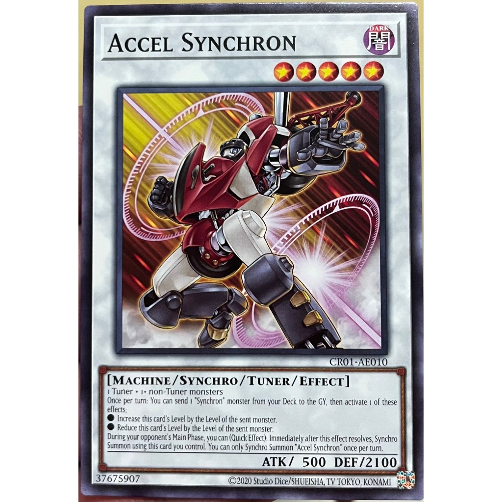Yugioh Asia-Eng [CR01-AE010] Accel Synchron (Common) การ์ดยูกิแท้ถูกลิขสิทธิ์