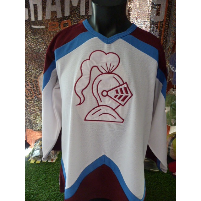 เสื้อฮ็อกกี้น้ำแข็ง KNIGHTS 4 CROSSBAR ice hockey jersey size xxl