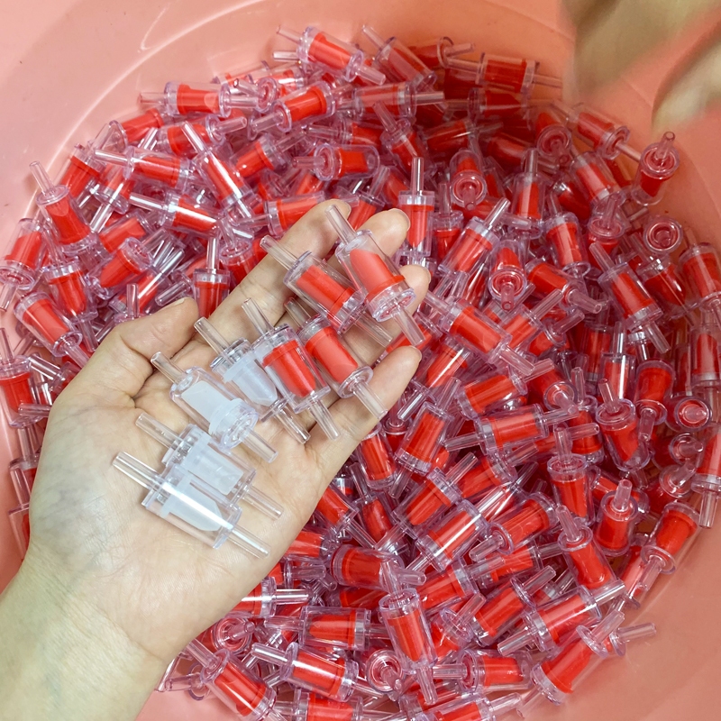 10ชิ้น/แพ็ค วาล์วกันน้ำย้อนกลับ check valve วาล์วกันย้อนพลาสติก​ อุปกรณ์ตู้ปลา สุ่มสี