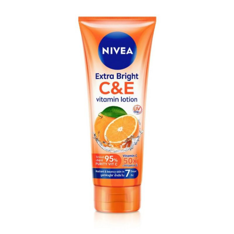 แท้ % นีเวีย เอ็กซ์ตร้า ไบรท์ ซี แอนด์ อี วิตามินโลชั่น Nivea Extra Bright C&E Vitamin Lotion 180/320 มล.