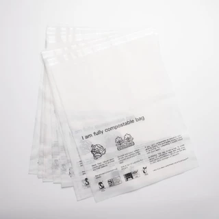 ซองฝากาวแบบขุ่นย่อยสลายได้ biocompostable bag (50 ใบและ100ใบ/แพ็ค) แบบมีลาย gco01