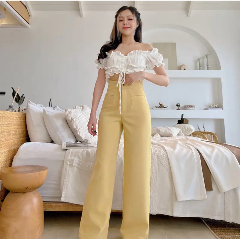 กางเกงขายาวงานป้าย Sunny closet มือสอง✌️✌️😍