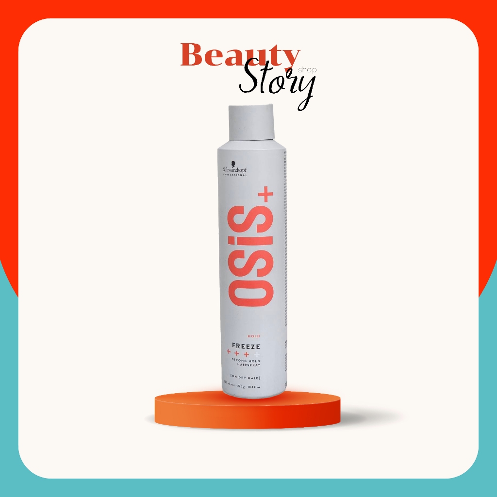 Schwarzkopf Osis+ Freeze Strong Hold Hairspray 300ml. ชวาร์สคอฟ โอซิส --ฟรีซ-- แข็งปานกลาง อยู่ทรงยาวนาน ดูเป็นธรรมชาติ