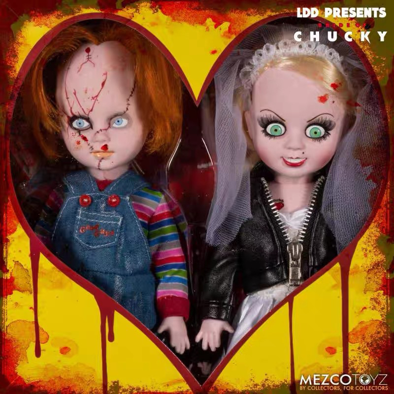 Mezco LDD Chucky & Tiffany Bride of Chucky Action Figures 25 cm