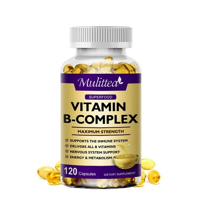 วิตามิน Mulittea Vitamin B Complex 120 Capsules, Reduce Stress & Supports Energy, Assists Nervous System Health