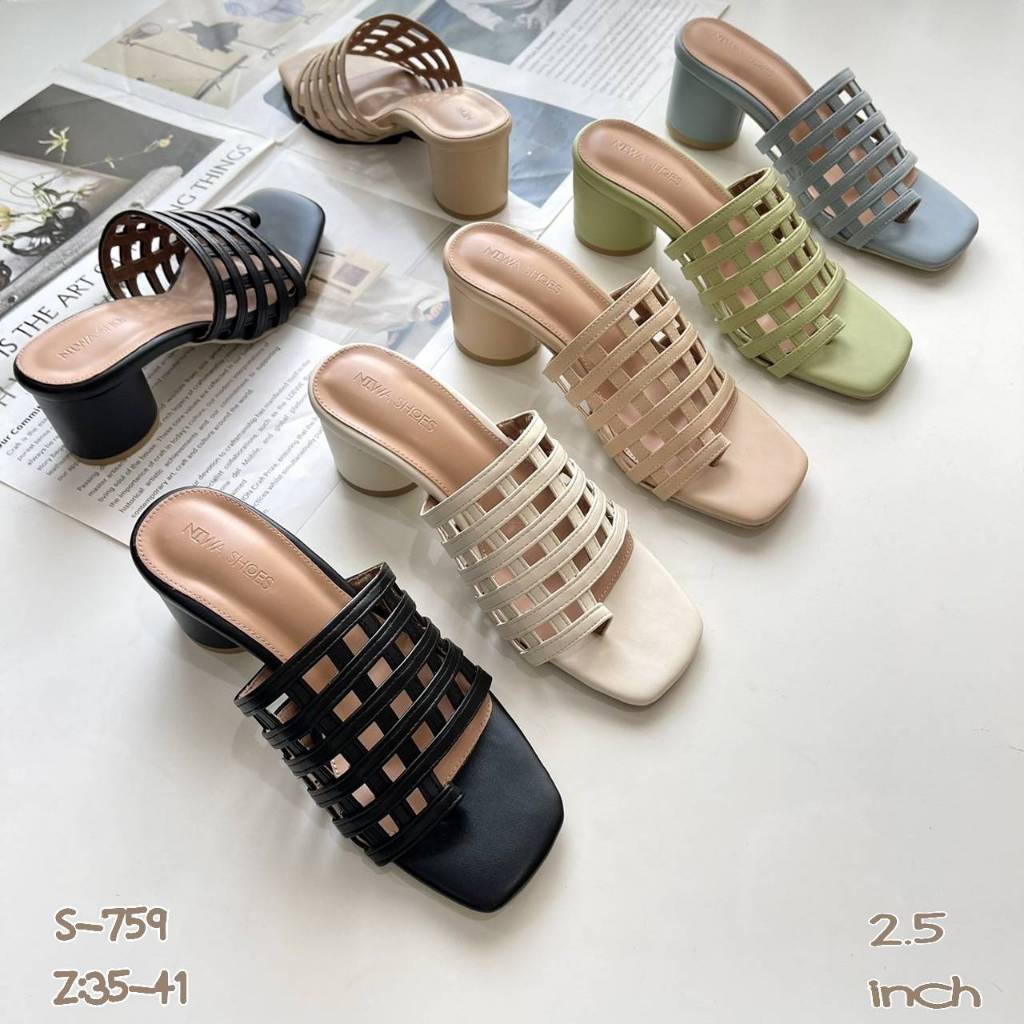 รองเท้า NIWA SHOES แม็กซี่ส้นสูง รองเท้าแฟชั่น สูง 2.5 นิ้วรหัสสินค้า S-759