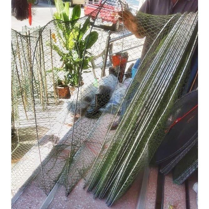 อ้ายโง่ดักปลาคอนโดดักปลาไซดักปลาสูงU1.2เมตรขนาด20วงตา5เซ็น
