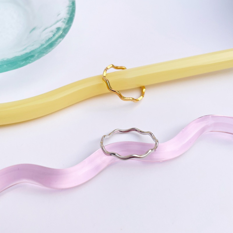 Bique - Daily wavy ring | แหวนสเตนเลส