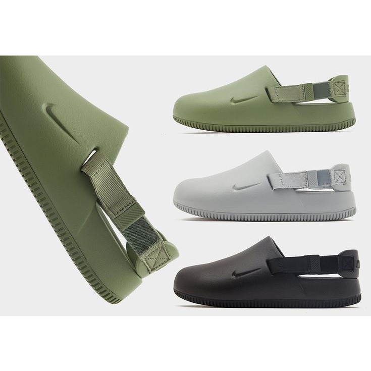 TOBOSHOP ผู้ชาย 【TX-9999】รองเท้าแตะ แบบรัดส้นN Calm Mule ผิวหยาบ พื้นโลโก้ มีป้าย รองเท้าแตะนิ่มมาก