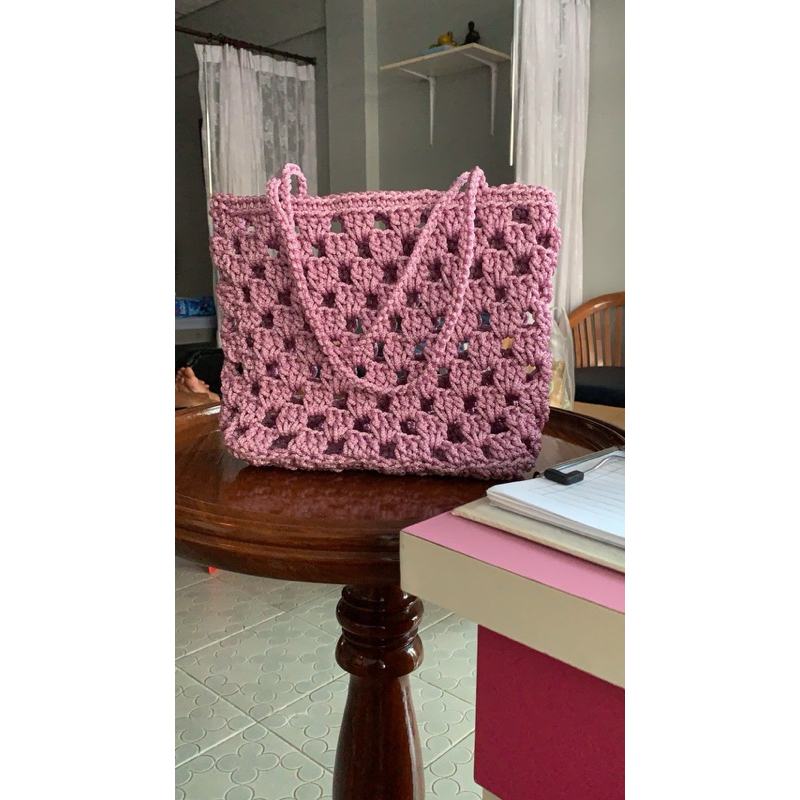 กระเป๋าถัก งานhandmade