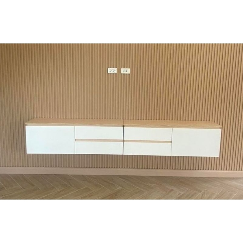 ราคาถูก Hawa 90 Furniture ตู้แขวนใต้ทีวี บานทับขอบ 30*240*40 (2ชิ้น)