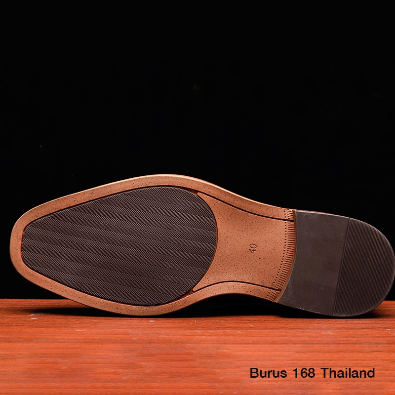 [Size 38-47] รองเท้าหนังแท้ลายฉลุ ผู้ชาย (เย็บพื้นทุกคู่) - รุ่น Brogue Derby รองเท้าหนังแท้ลายฉลุ