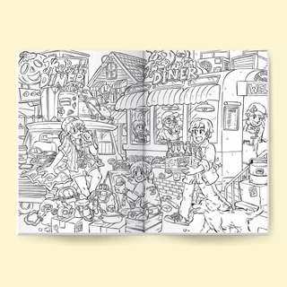 Summer days coloring book สมุดระบายสี 20 หน้า ขนาด 17x25cm