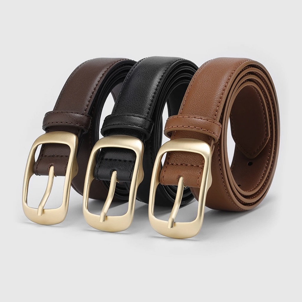 [ส่งจากกทม] My Girl เข็มขัดผู้หญิงหนังแท้อเนกประสงค์ 2024 หัวเข็มขัดตกแต่งหนังวัวแฟชั่นผู้หญิงใหม่ที่เรียบง่าย COD - รูปที่ 5