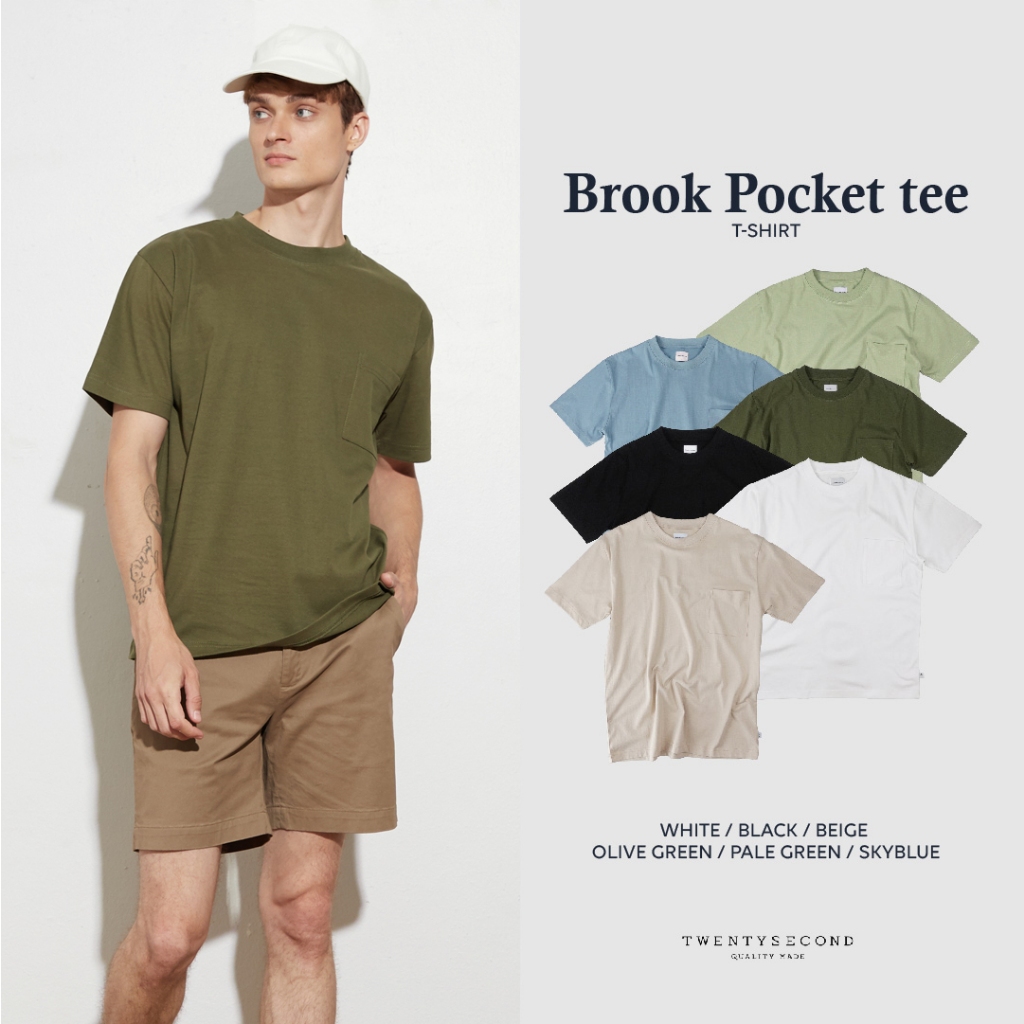 TWENTYSECOND เสื้อยืดแขนสั้น รุ่น Brook Pocket Tee (Relaxed Fit)