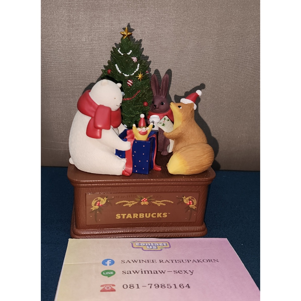 Holiday Music Box กล่องดนตรี Starbucks คอลเลคชั่นคริสมาส 2023 ของแท้