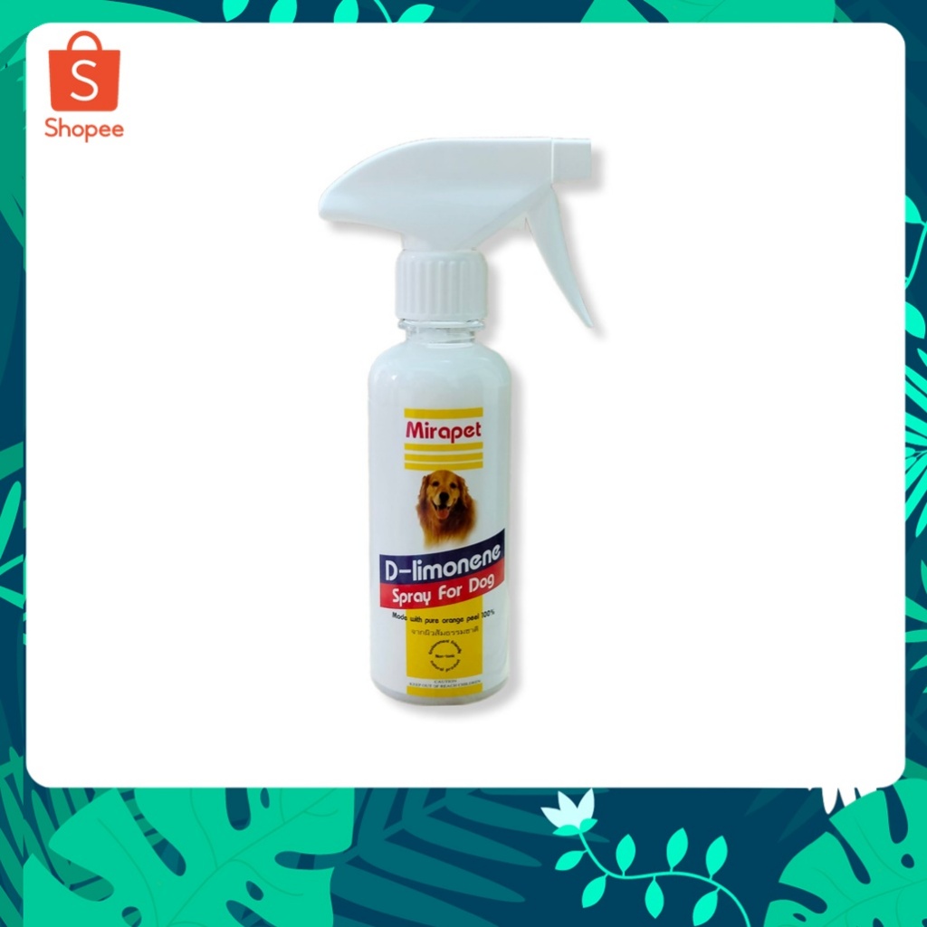 Mirapet D-limonene Fleas & Tick สเปรย์ฉีดพ่นกำจัดเห็บหมัด 250 ml. ลูกสุนัขสามารถใช้ได้
