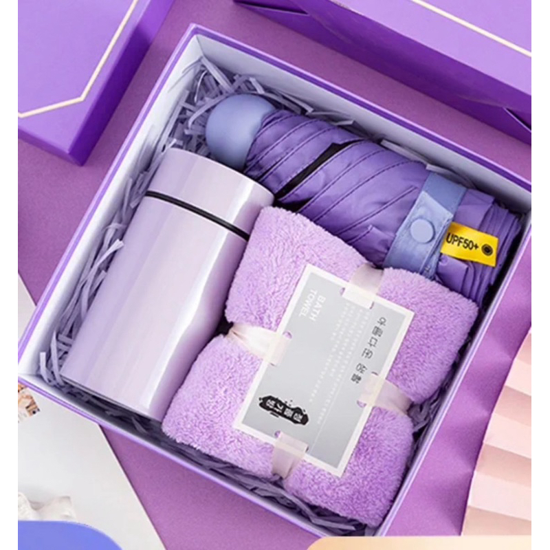 (GS1) Gift Set ของพรีเมี่ยมแจกลูกค้าในเซตมี แก้ว ผ้า ร่ม สินค้าคุณภาพดี ของขวัญปีใหม่ ของขวัญครบรอบ