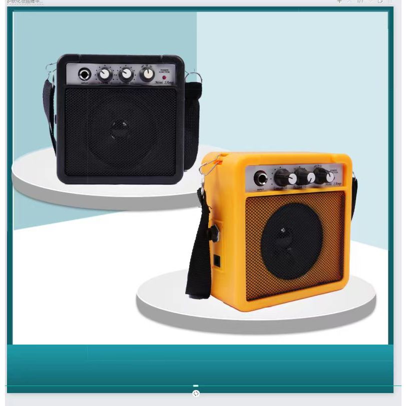 ZLG 5W แอมป์กีต้าร์ไฟฟ้า สีเหลืองดำ มีสินค้าในสต็อก จัดส่งรวดเร็ว ต้องการแบตเตอรี่ 9V