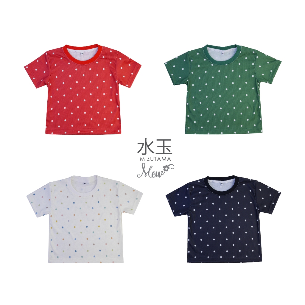 เสื้อยืดเด็กลายจุด 1-12 ปี