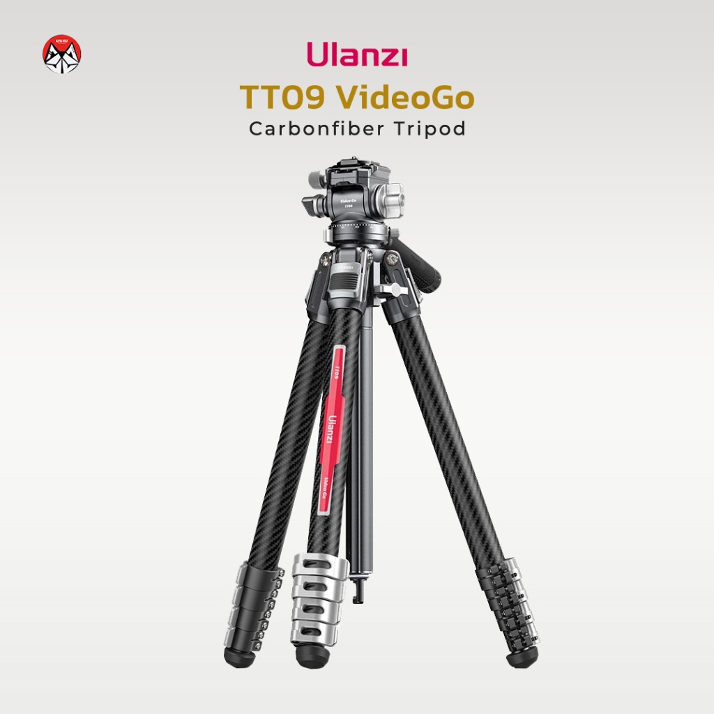 Ulanzi TT09 VideoGo Carbonfiber Travel Video Tripod ขาตั้งกล้องวีดีโอท่องเที่ยว ขนาดเล็ก น้ำหนักเบา ประกันศูนย์ไทย 1 ปี