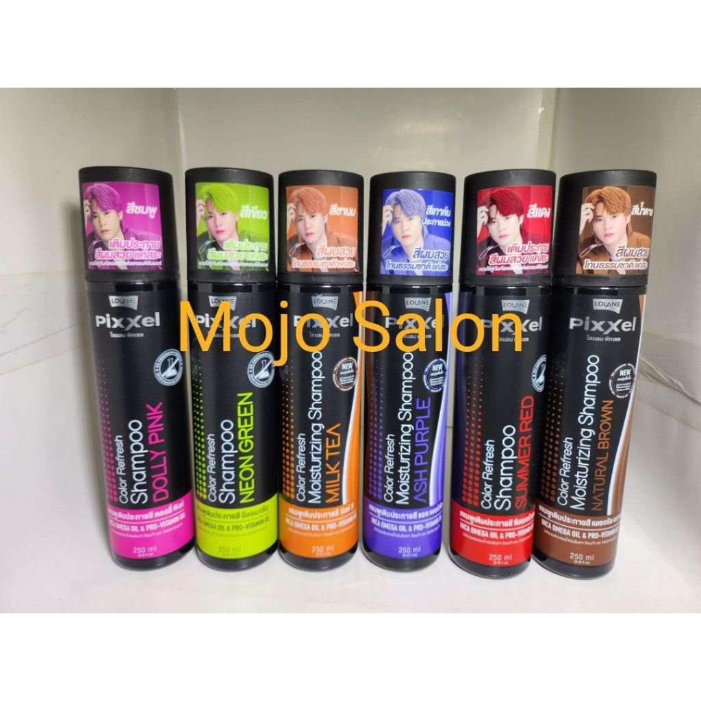 Lolane Pixxel Color Refresh Shampoo ยาสระผม เติมสีผม ผมเทา ผมน้ำเงิน ผมชมพู แชมพูผมทำสี แชมพูสำหรับผ