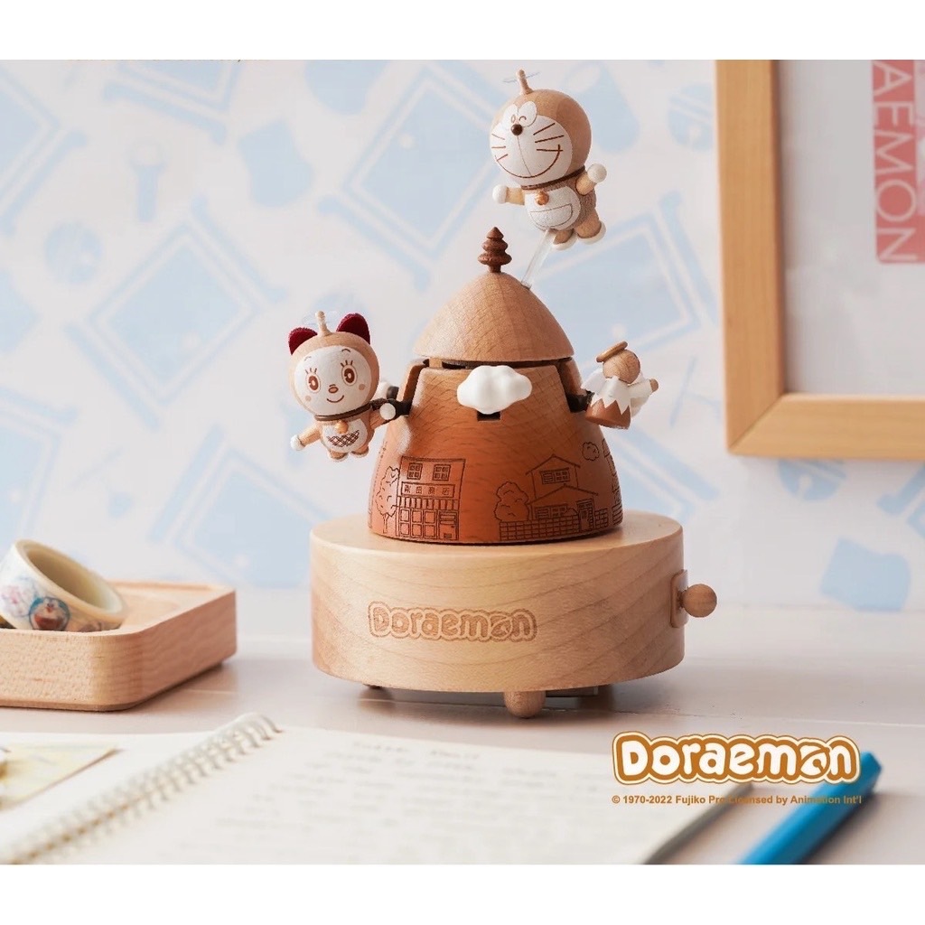 [SUPER RARE 2022] TAIWAN WOODENFUL LIFE : DORAEMON WOODEN MUSIC BOX 6.5" LIMITED EDITIONS 2022 กล่อง