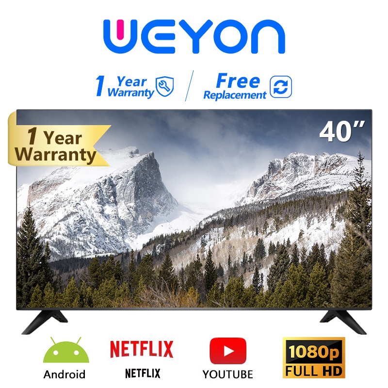 TV ราคาถูก ทีวี สมาร์ททีวี HD ขนาด 40นิ้ว Android 9.0 รับประกัน1ปี