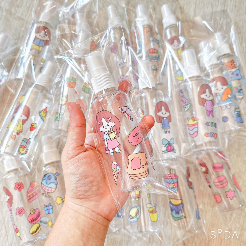 【ขนาด100ml】ขวดสเปรย์เปล่า【แถมฟรีสติ๊กเกอร์ ซุ่มลาย 1แผ่น】ขวดเปล่า เดินทางแบบพกพา packaging