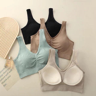 👙👗 JD 1039 สปอร์ตบราสำหรับสาวอวบ สปอร์ตบราไซส์ใหญ่ 👙👗 ผ้านุ่ม ลื่น กระชับ ไร้ตะขอ ไร้โครง