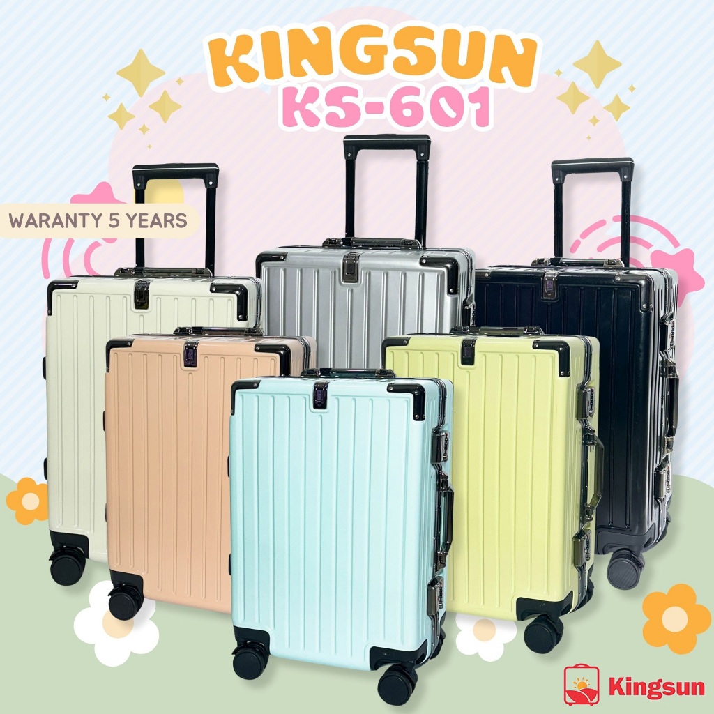 [รับประกัน5ปี] Kingsun กระเป๋าเดินทางโครงอลูมิเนียมคุณภาพสูง KS-601 Size 20/24
