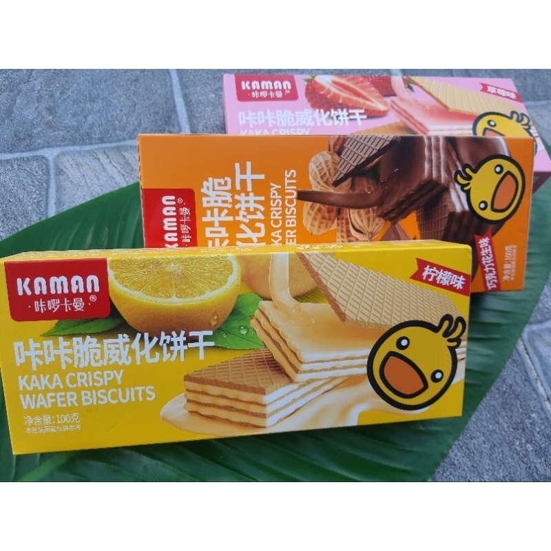 ขนมเวเฟอร์นำเข้าKAMAN100กรัม