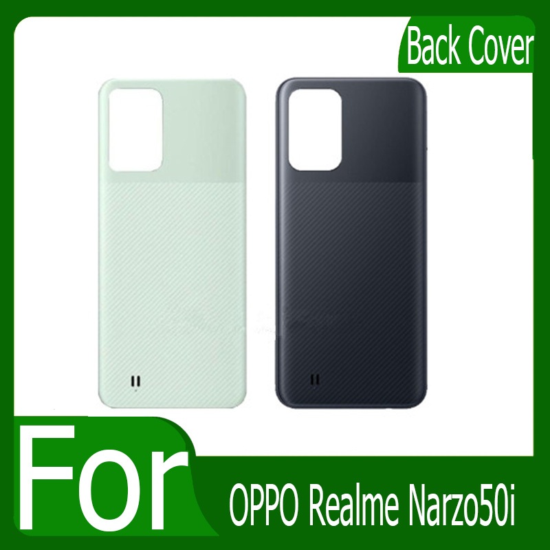 เหมาะสำหรับฝาครอบแบตเตอรี่ OPPO Realme Narzo50i ฝาหลังกระจก Realme Narzo50i เปลี่ยนประตูด้านหลัง (มี