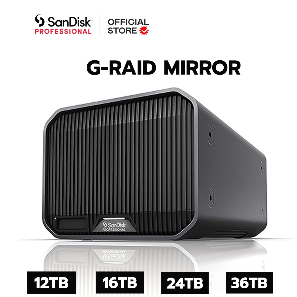 G-Raid Mirror Thunderbolt 3 External Hard Drive (SDPHK2H) ประกัน 5ปี SanDiskProfessional