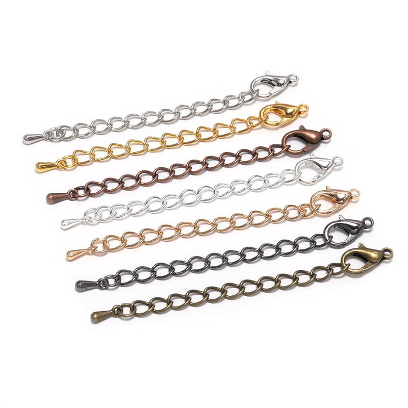 [พร้อมส่ง] จากไทย ตะขอเชื่อมต่อเครื่องประดับสร้อยข้อมือสร้อยคอ ครบชุด Diy 5.5cm/55มม10 ชิ้น / แพค