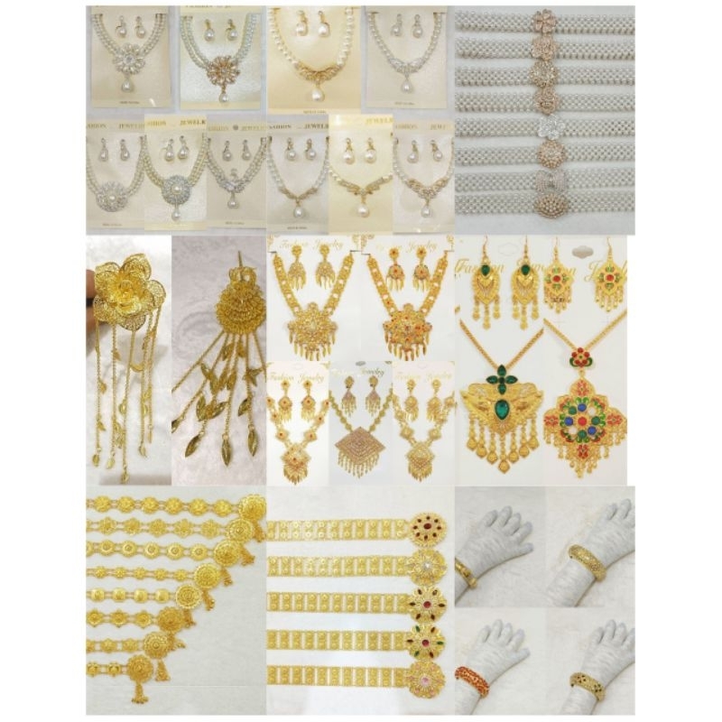 เครื่องประดับชุดไทย เครื่องประดับ เซ็ทสร้อยคอ เข็มขัดชุดไทย เข็มขัดทอง เงิน มุก