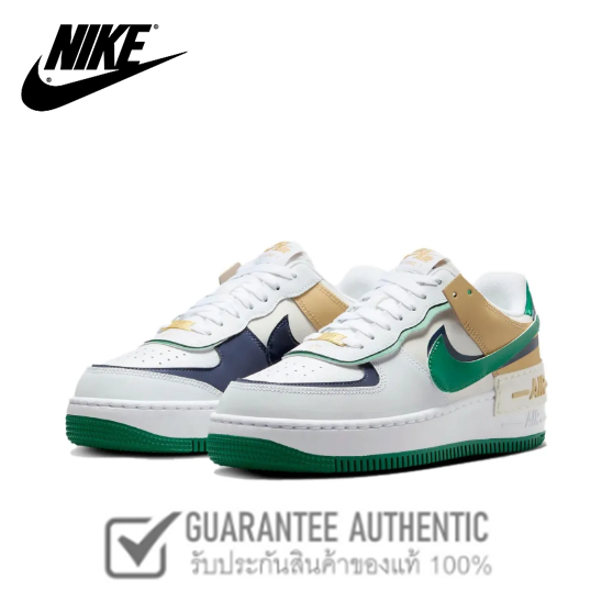 ของแท้100% Nike Air Force 1 Shadow DZ1847-102 White green