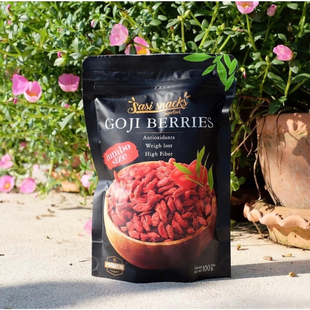 Sasi Snacks Superfood Goji Berries 1 ถุง Sasisnack โกจิเบอรี่ พร้อมทาน (ขนาด 100 g.)