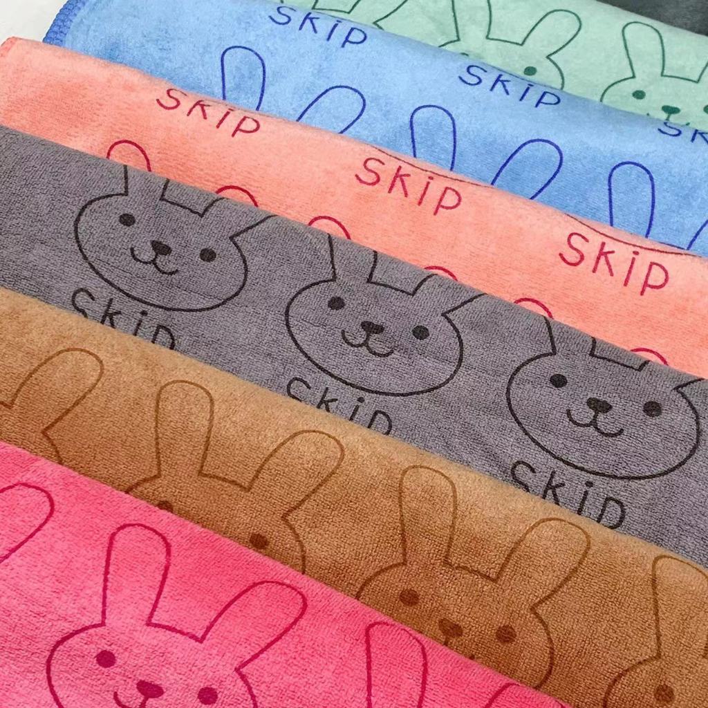 ผ้าเช็ดตัว ผืนใหญ่ ลายกระต่าย  90×160ซม นุ่มสบายไม่บาดผิว(รุ่นหนา 400กรัม) #YJ