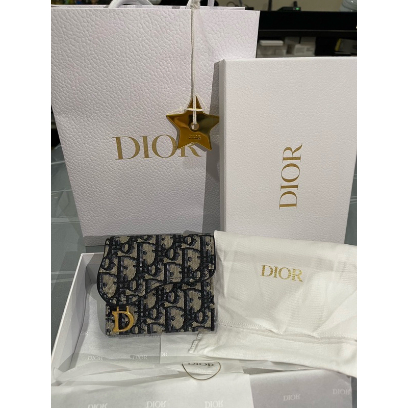 กระเป๋าตังค์ Dior saddle lotus wallet แท้💯 used