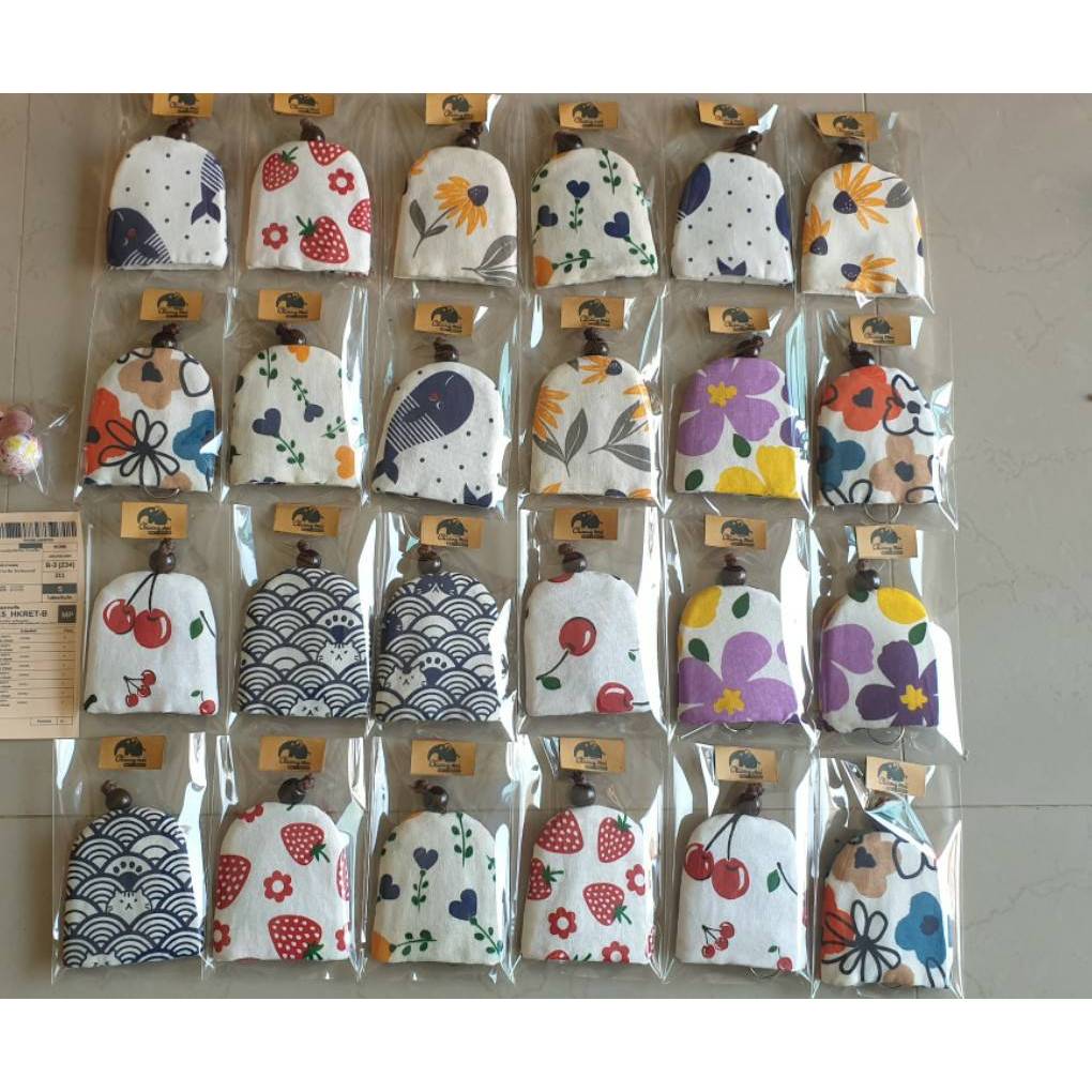 ขายส่ง key cover ที่เก็บพวงกุญแจผ้าฝ้ายพิมพ์ลาย ทรงระฆัง ของฝากของที่ระลึกเชียงใหม่ ของชำร่วย สินค้าทำมือ  พร้อมส่ง
