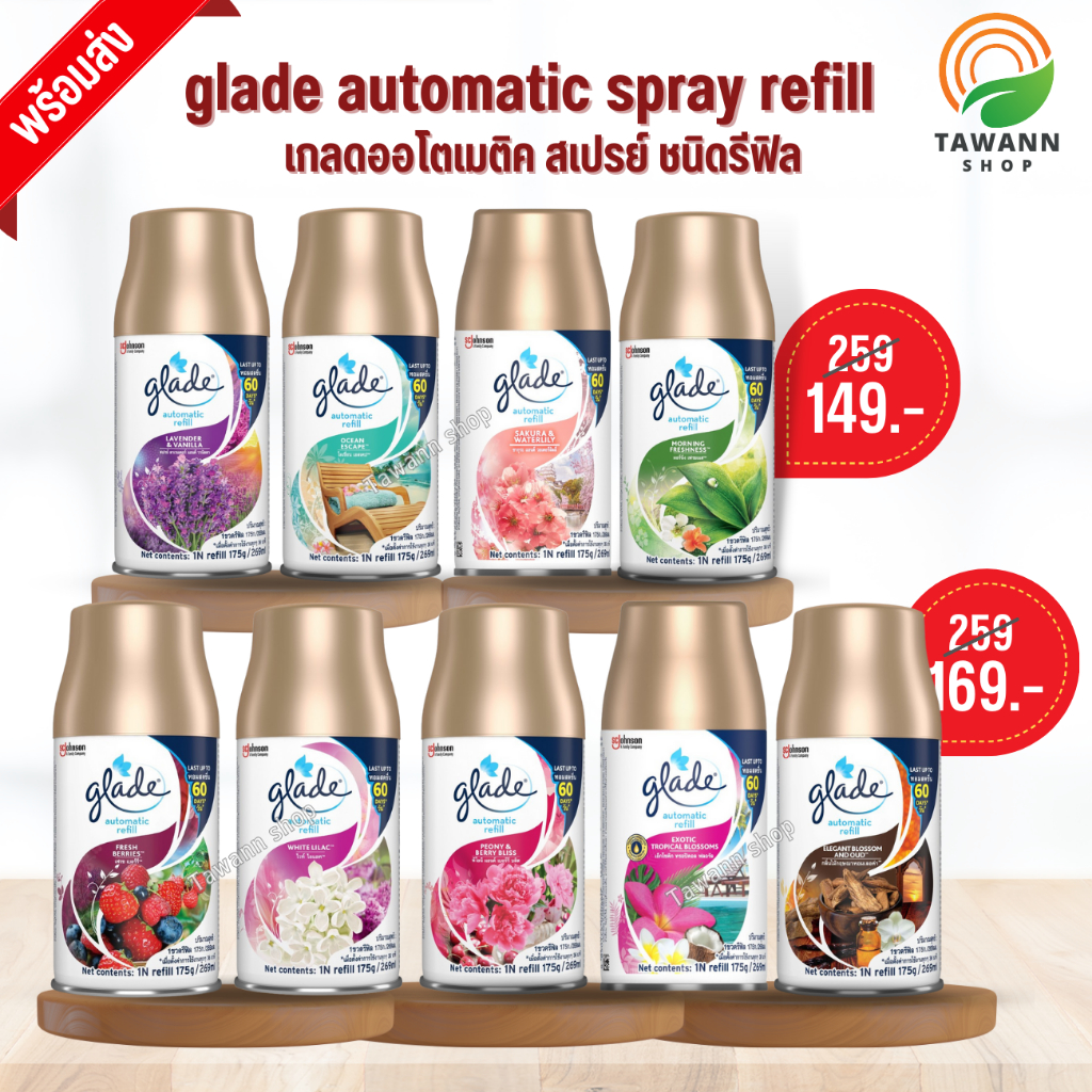 เกลดออโตเมติค สเปรย์ปรับอากาศอัตโนมัติ 269 มล ชนิดรีฟิล Glade Automatic Spray 269ml Refill