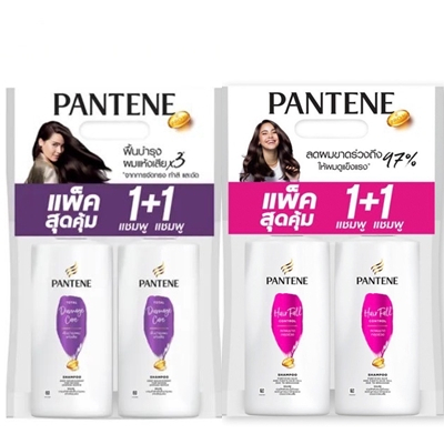 (คุ้มสุดๆซื้อ 1 แถม 1 ) Pantene Shampoo+ Shampoo Set แพนทีน แชมพู+แชมพู มี 2 สูตร 380 มล.