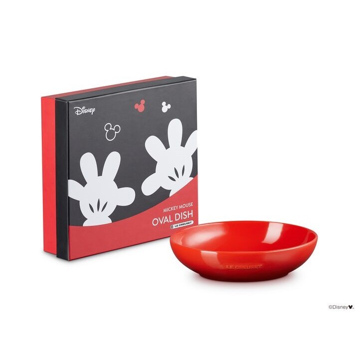 จานเซรามิควงรี มิกกี้ สีแดง ขนาด19 cm Mickey Mouse 19CM OVAL DISH CERISE