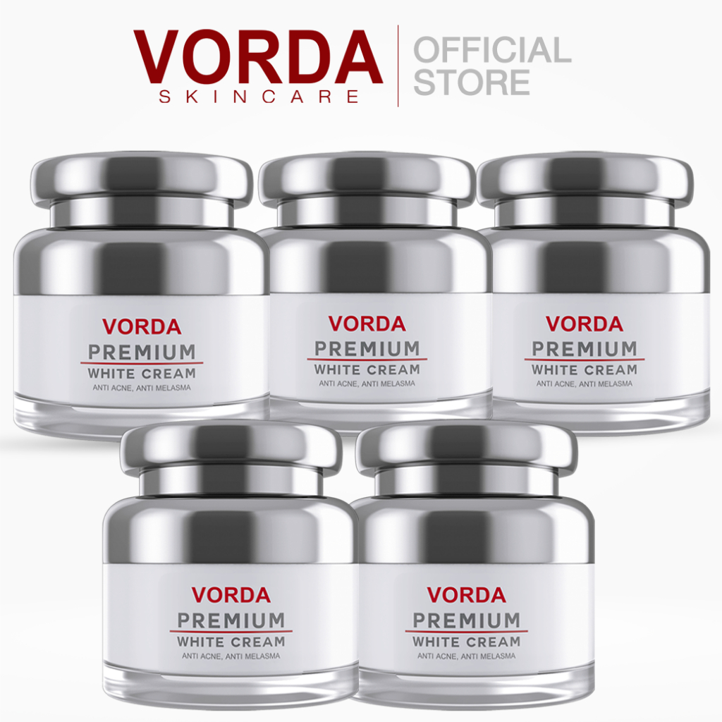 [ 5 กระปุก ] Vorda Cream ครีมวอร์ด้าน้ำนมข้าว ลดการเกิดสิว ลดรอยดำแดง ผิวเนียนกระชับ นุ่มชุ่มชื้น ขาวกระจ่างใส
